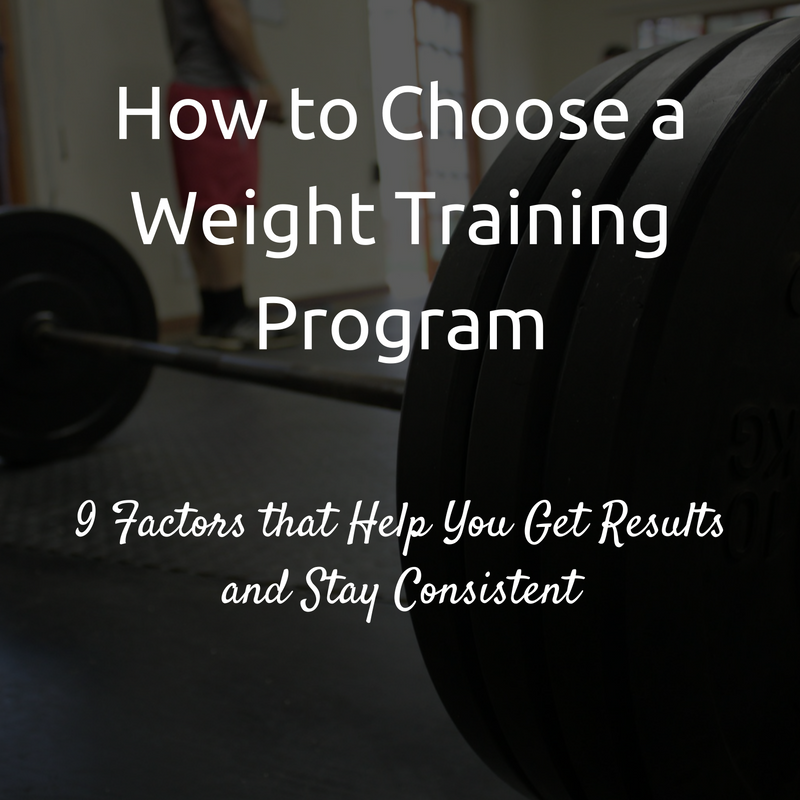 Choose a Beginner Weight Training Program