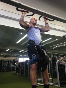 Me doing pull-ups, a compound pulling exercise